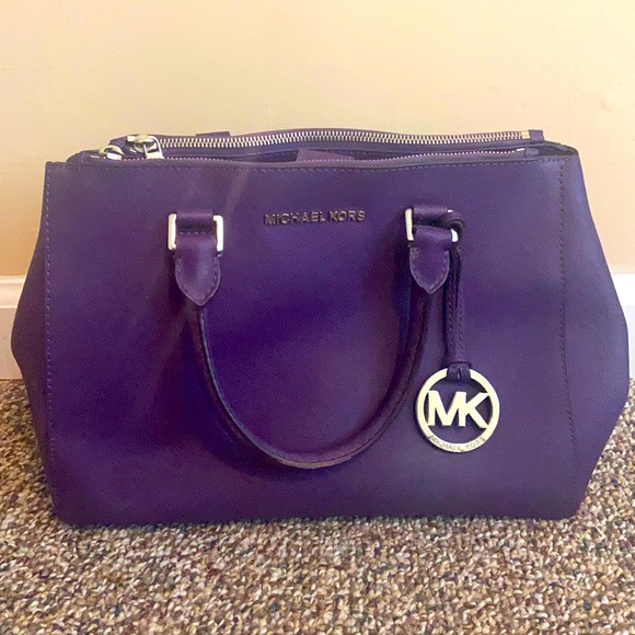 Michael Kors Purple Tote - Picture 1 of 6